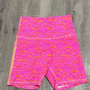 Aerie Pink and Orange Geometric Shorts Size Small
